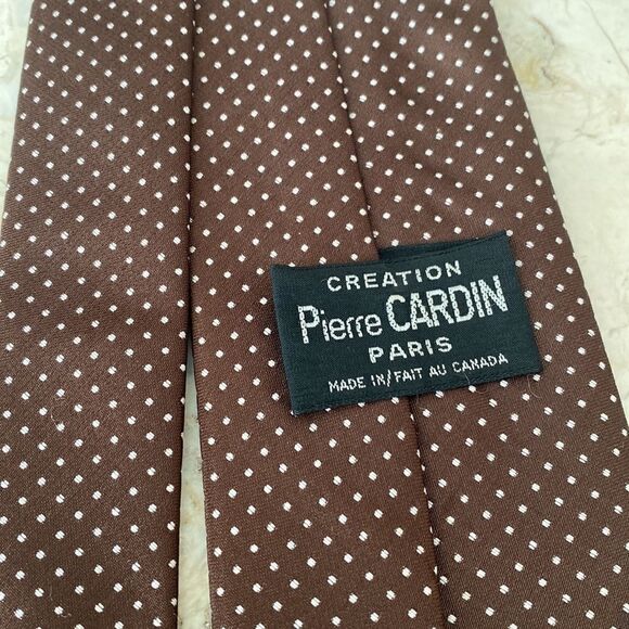 Vintage Pierre Cardin Polka Dot Silk Tie - Picture 4 of 7